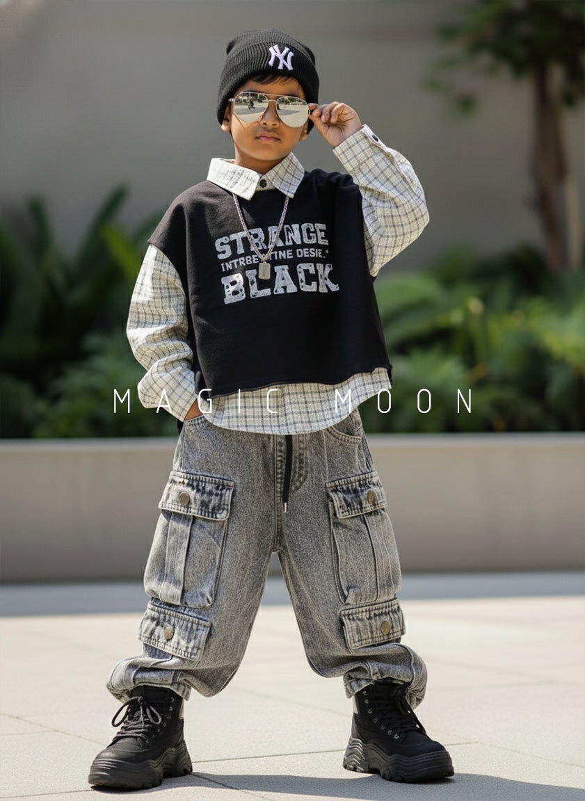 Unisex Full Sleeve Layered Look Oversized T Shirt