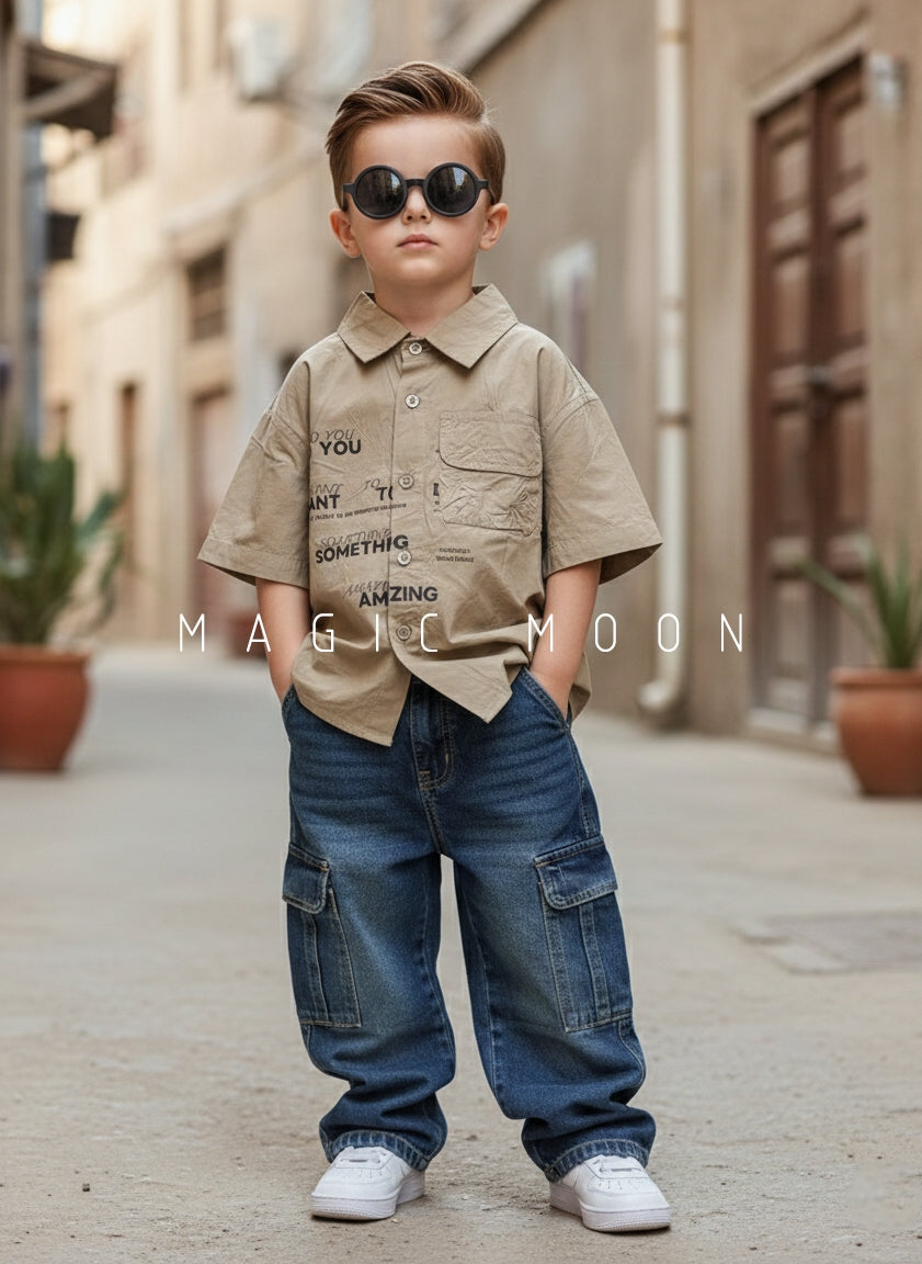 Unisex Half Sleeve Oversized Shirt