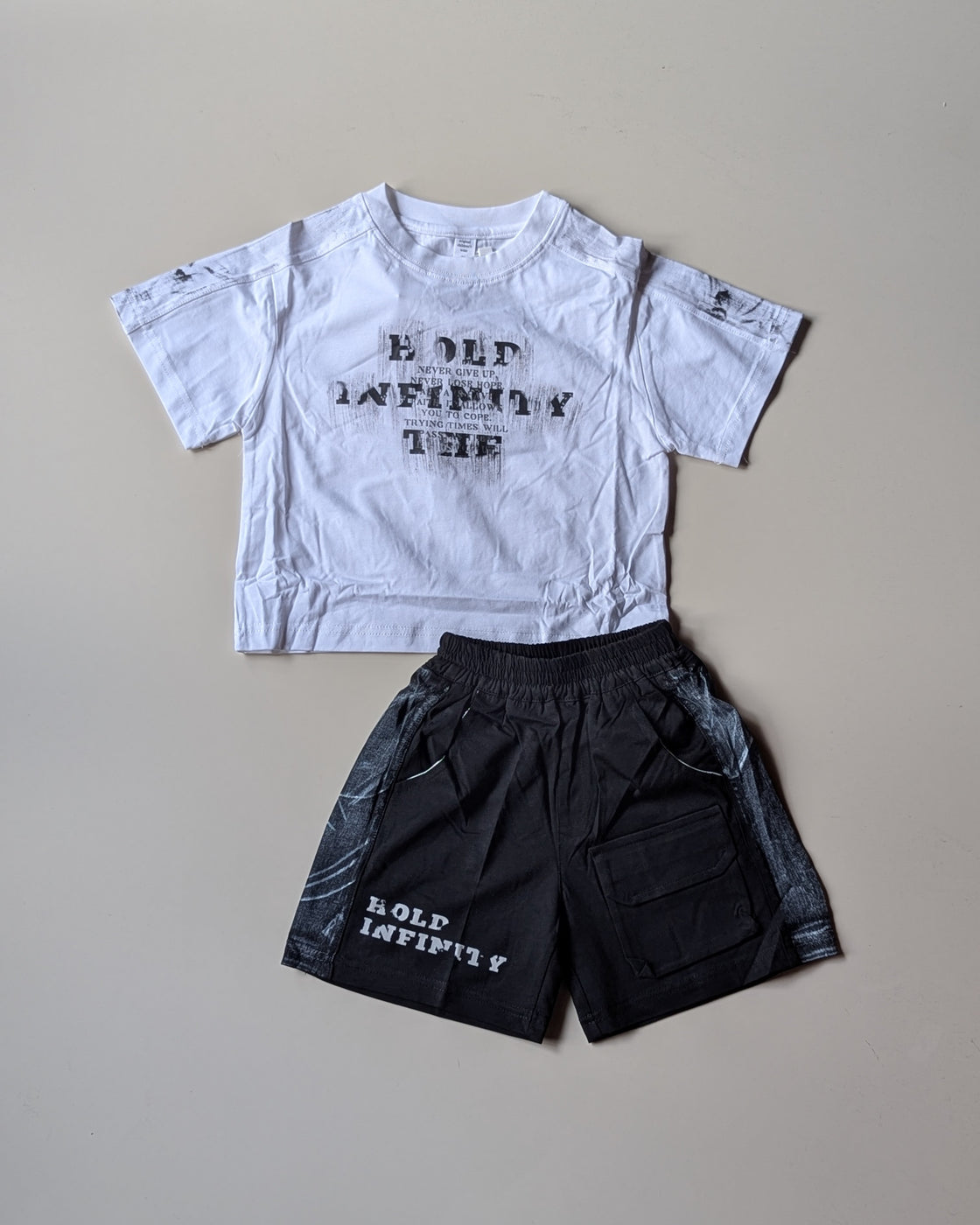 ST105 Unisex Half Sleeve Oversized T Shirt and Shorts Set