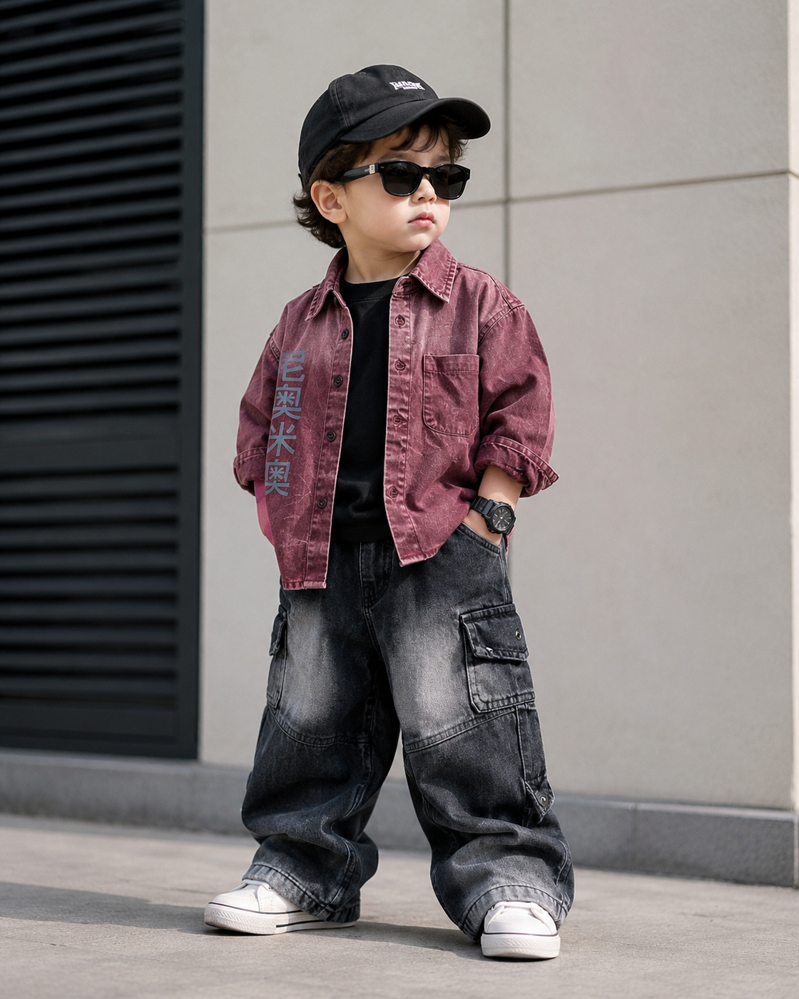 SHFS27 Boys Full Sleeve Oversized Shirt