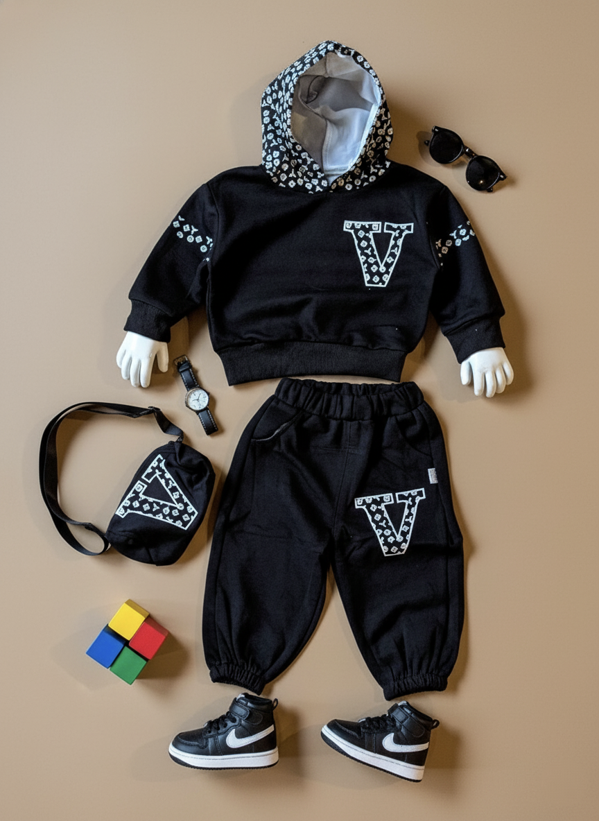 Unisex Full Sleeve Oversized Hooded T Shirt and Pant Set