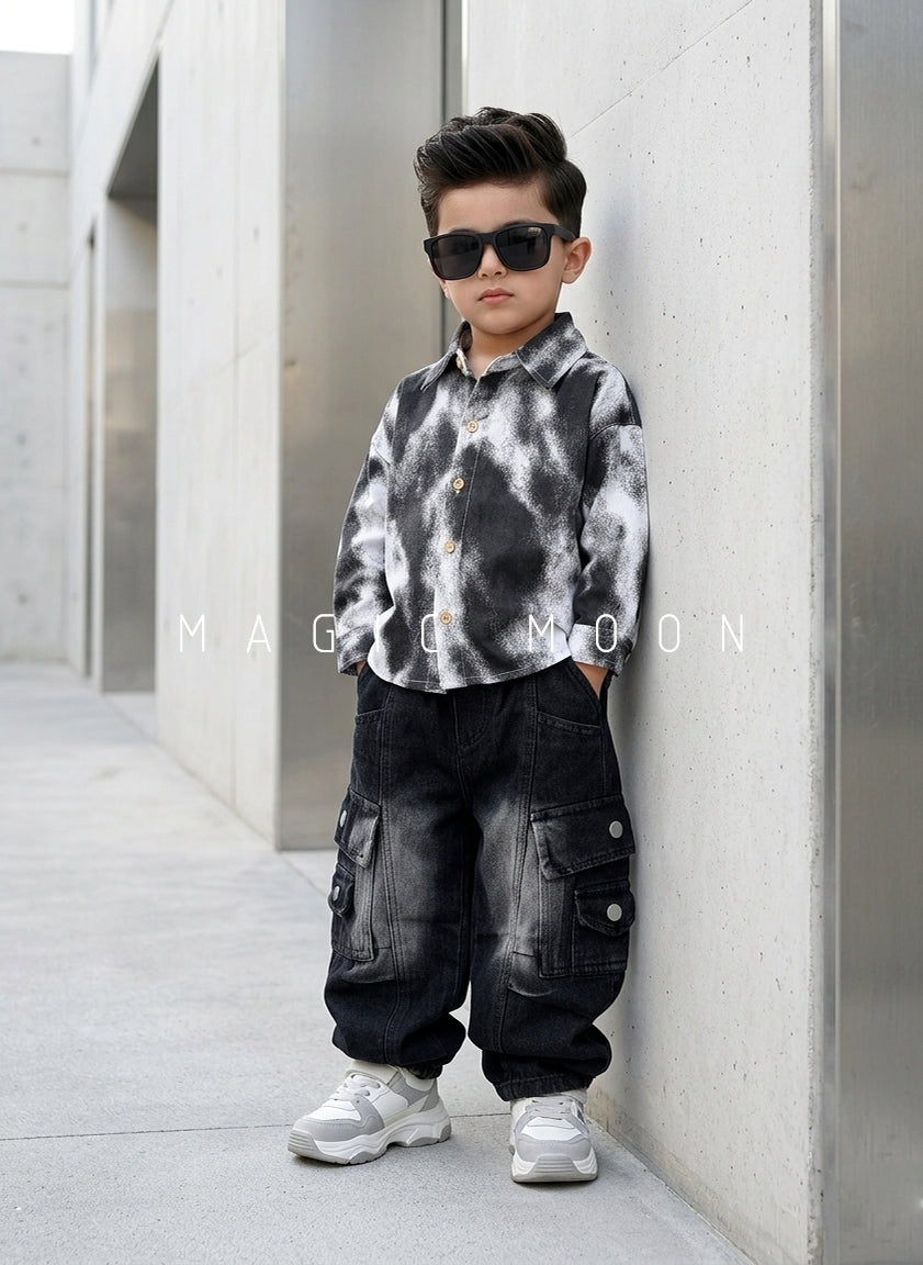 SHFS06 Boy's Full Sleeve Oversized Shirt