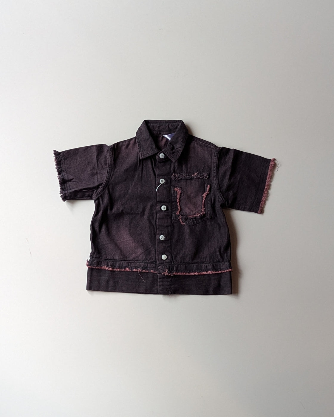 SHHS09 Boys Half Sleeve Oversized Denim Shirt