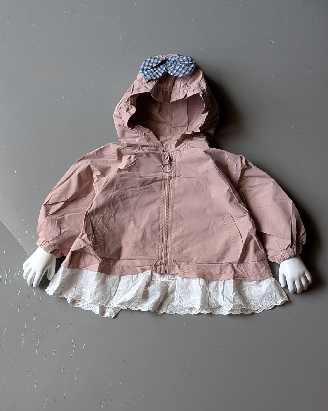 Girl's Full Sleeve Oversized Hooded Jacket