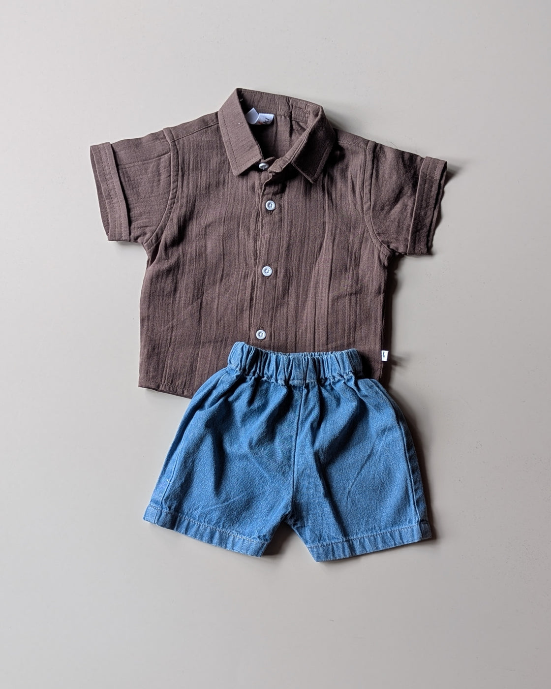 NB02 Boys Half Sleeve Shirt with Shorts Set