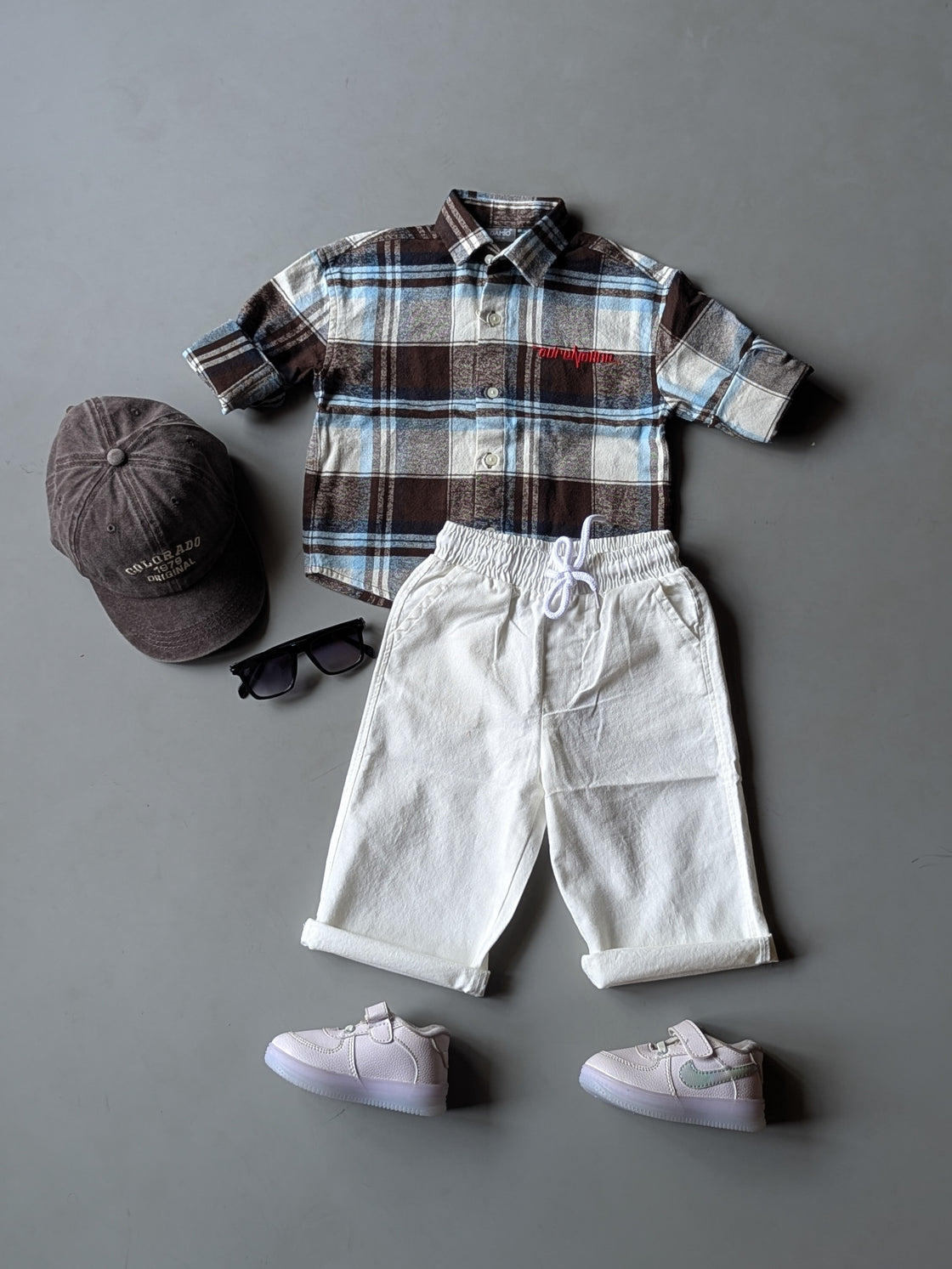 SHFS07 Boy's Full Sleeve Oversized Check Shirt