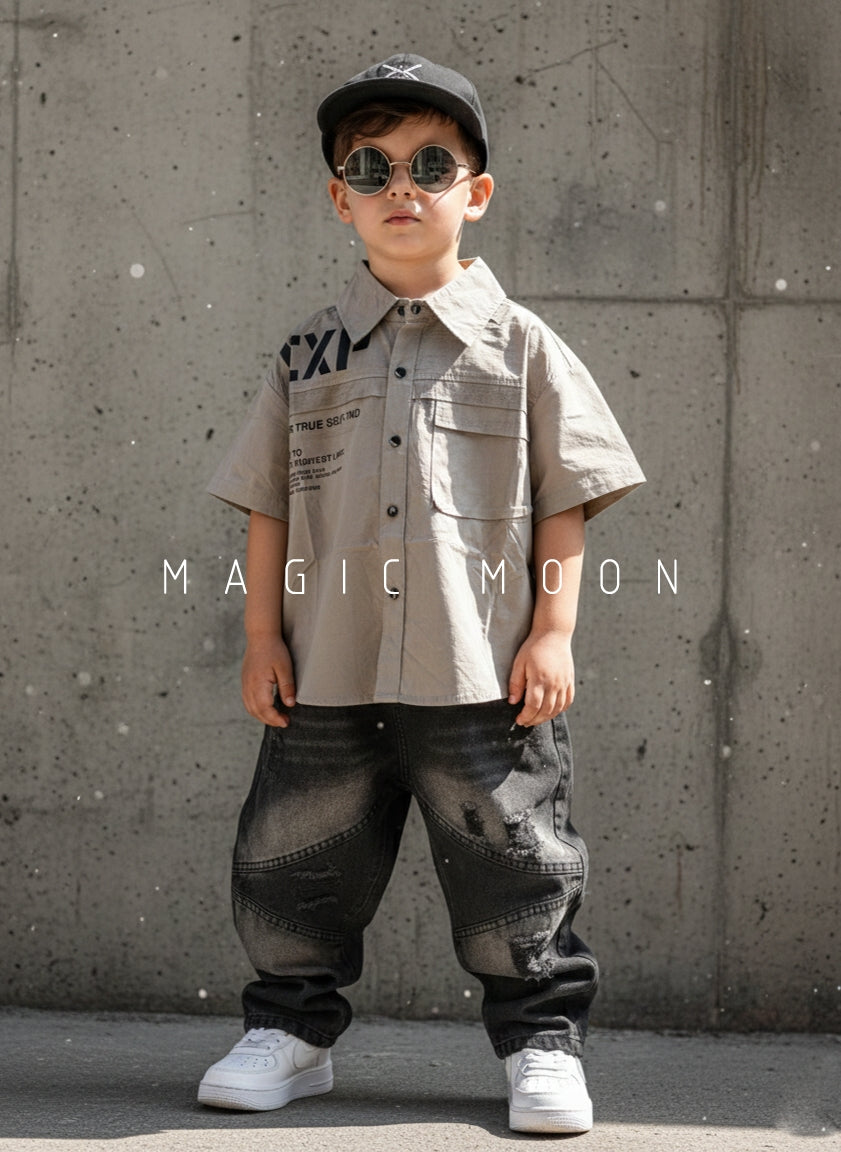 Unisex Half Sleeve Oversized Shirt