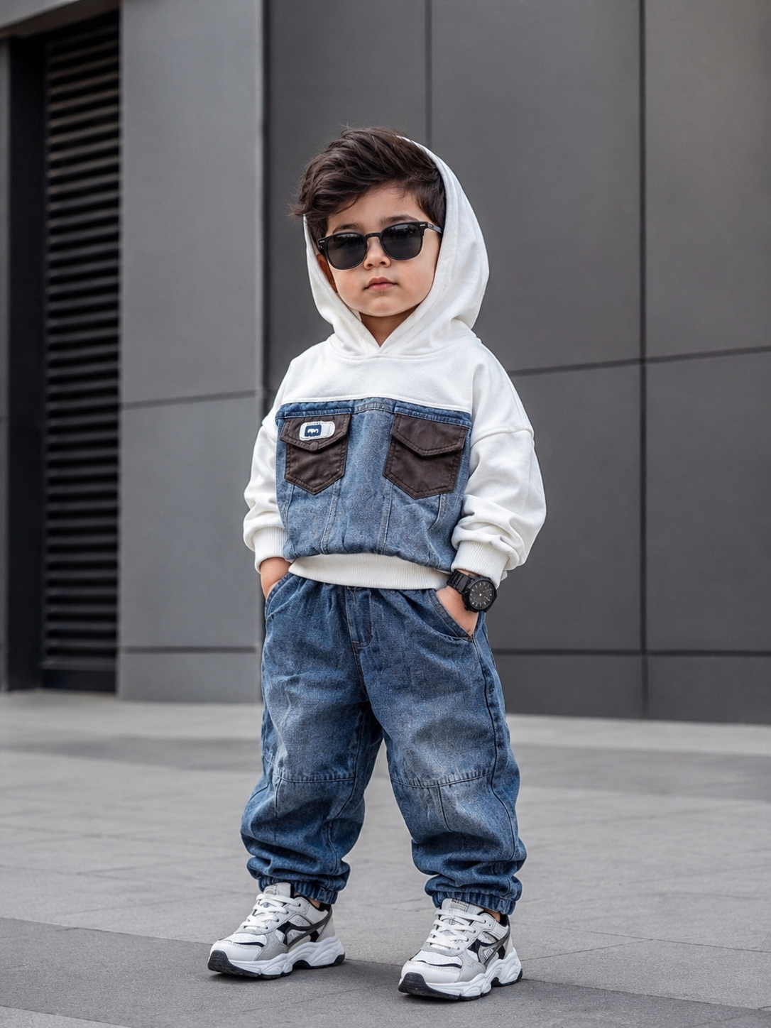 ST106 Unisex Full Sleeve Oversized Hooded T Shirt and Pant Set