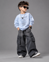 TSHCMB02 Unisex Full Sleeve Oversized T Shirt with Super Baggy Jeans