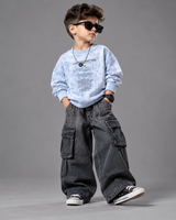 TSHCMB02 Unisex Full Sleeve Oversized T Shirt with Super Baggy Jeans