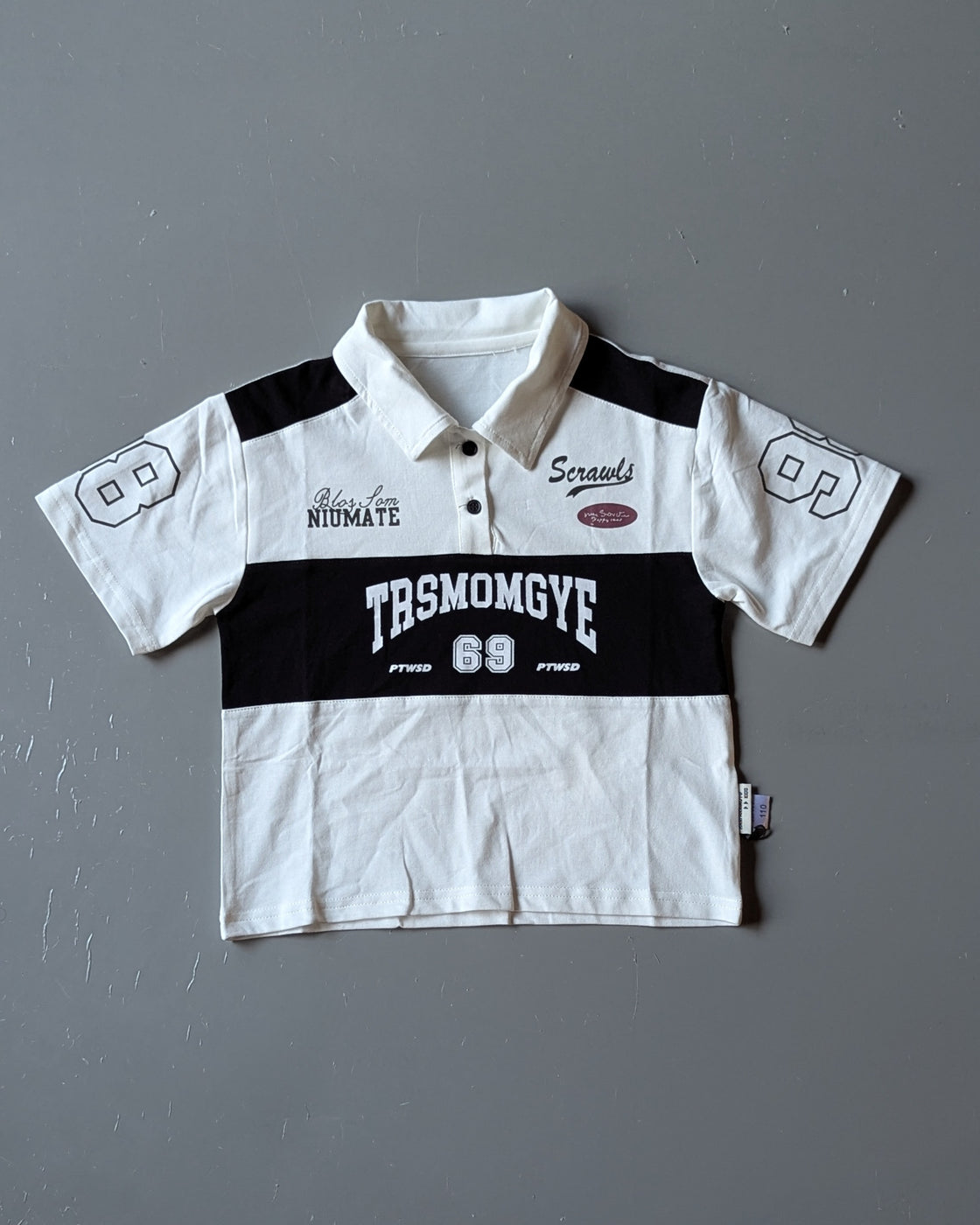 Unisex Half Sleeve Oversized Polo Neck T Shirt