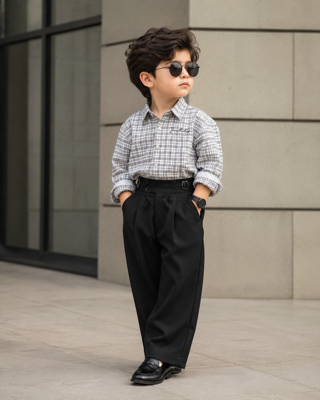 SHTCW01-03 Boys Full Sleeve Oversized Shirt