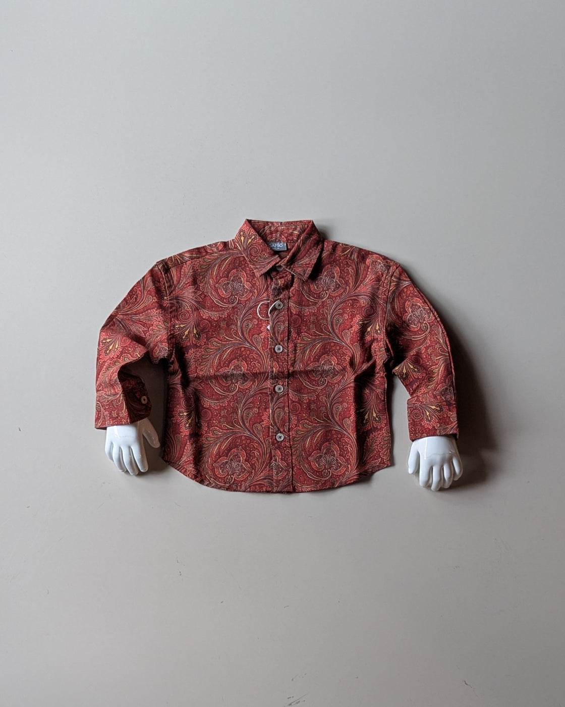 SHFS28 Boys Full Sleeve Oversized Floral Print Shirt