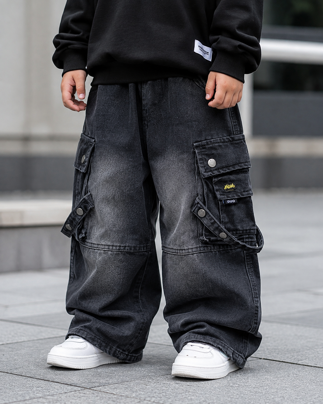 JN1007-02 Unisex Super Baggy Jeans
