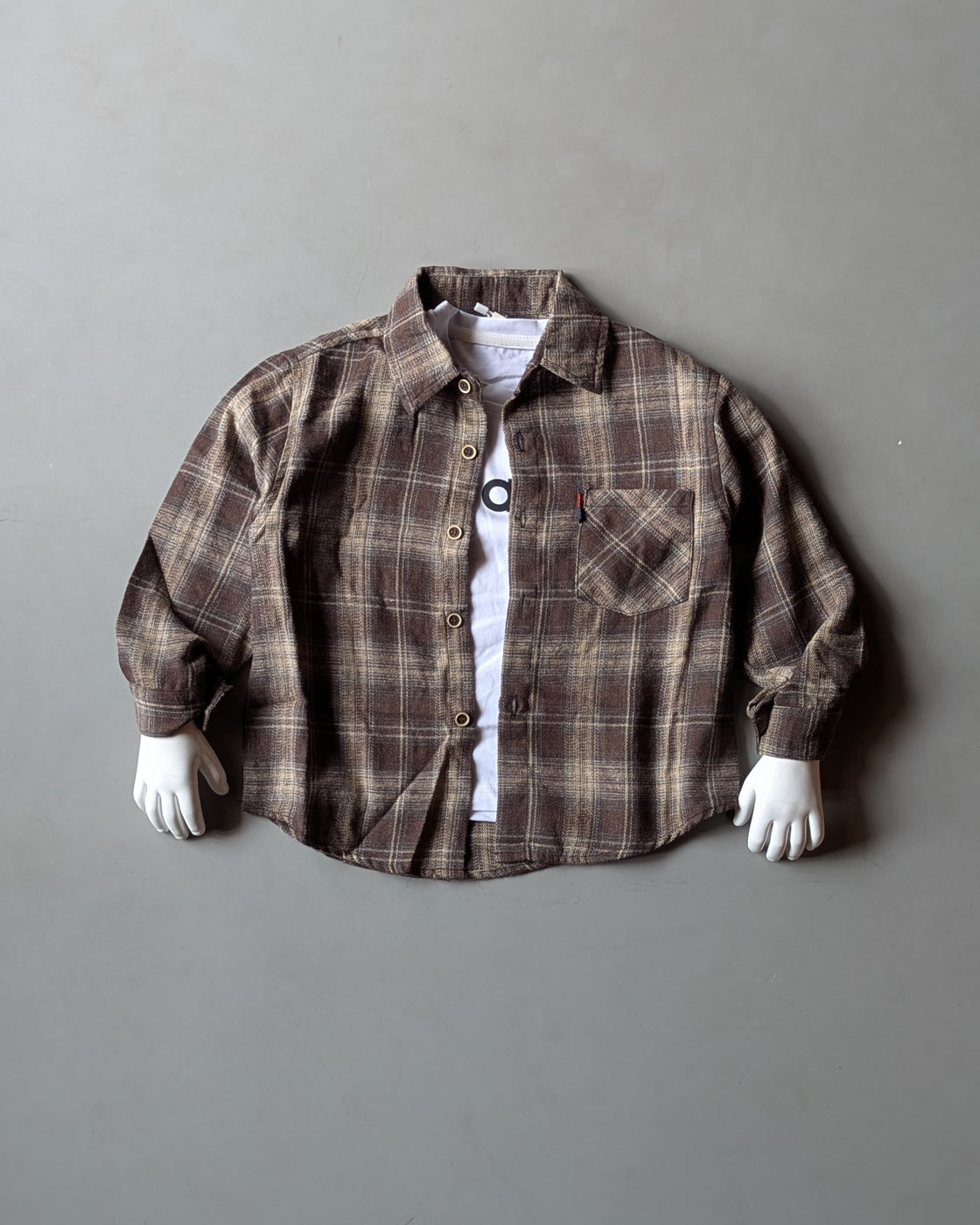 SHFB02 Unisex Full Sleeve Oversized Shirt with Inner T Shirt