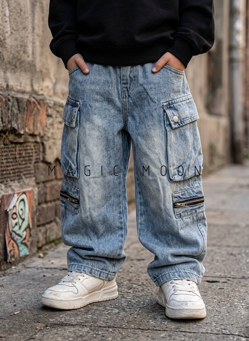 JN1000 Unisex Cargo Baggy Jeans