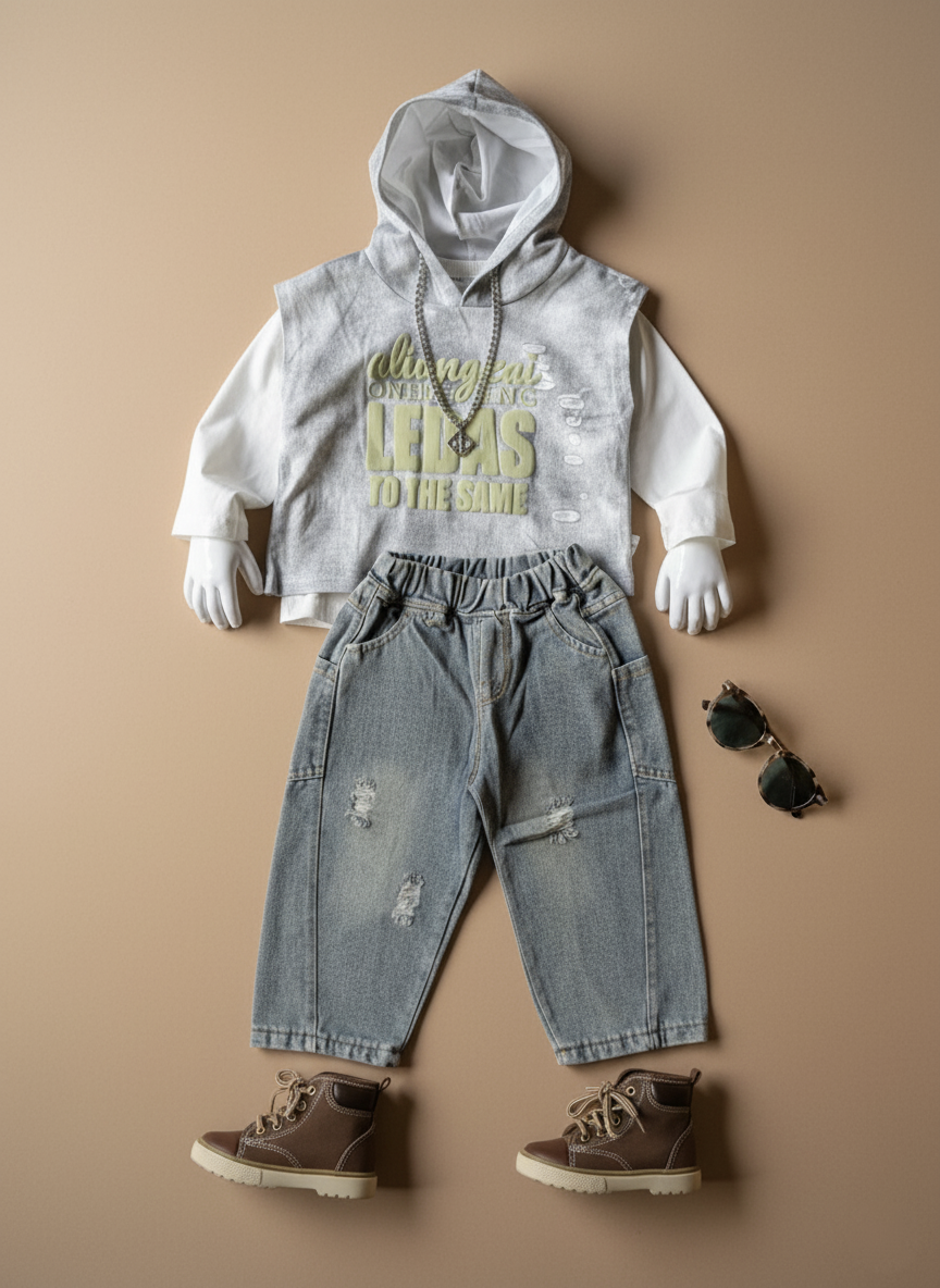 Unisex Full Sleeve Oversized Hooded T Shirt and Pant Set
