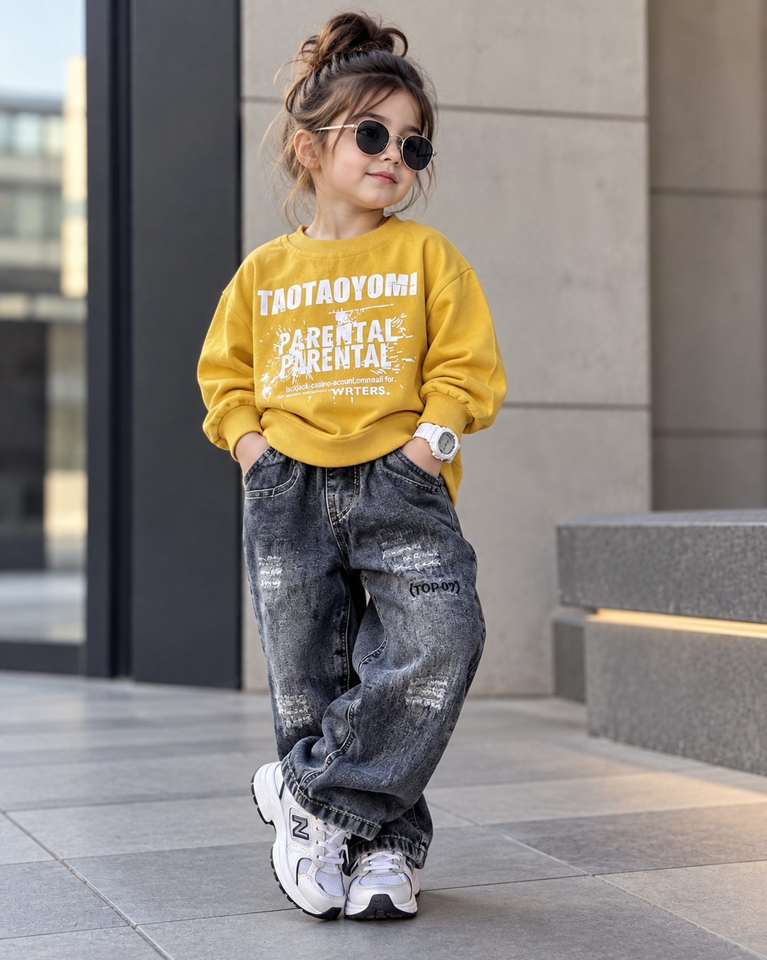STIM113-02 Unisex Full Sleeve Oversized T Shirt and Pant Set