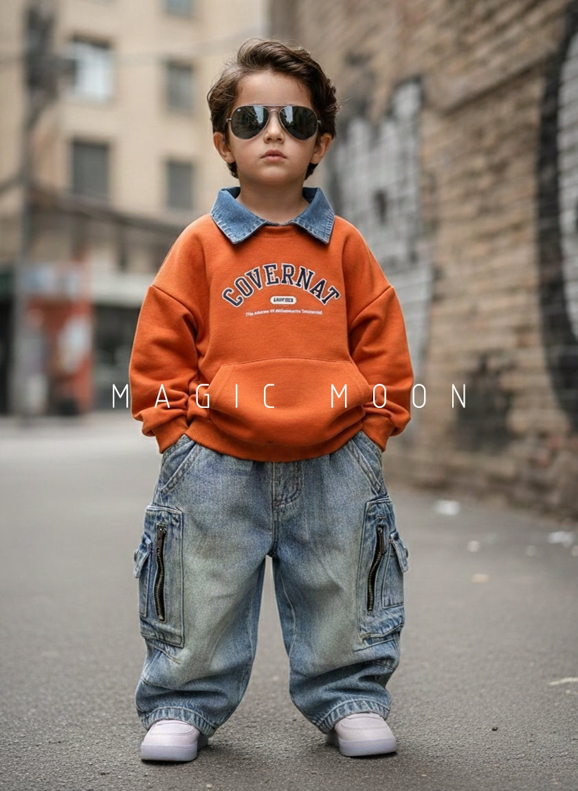 Unisex Full Sleeve Oversized Polo T Shirt