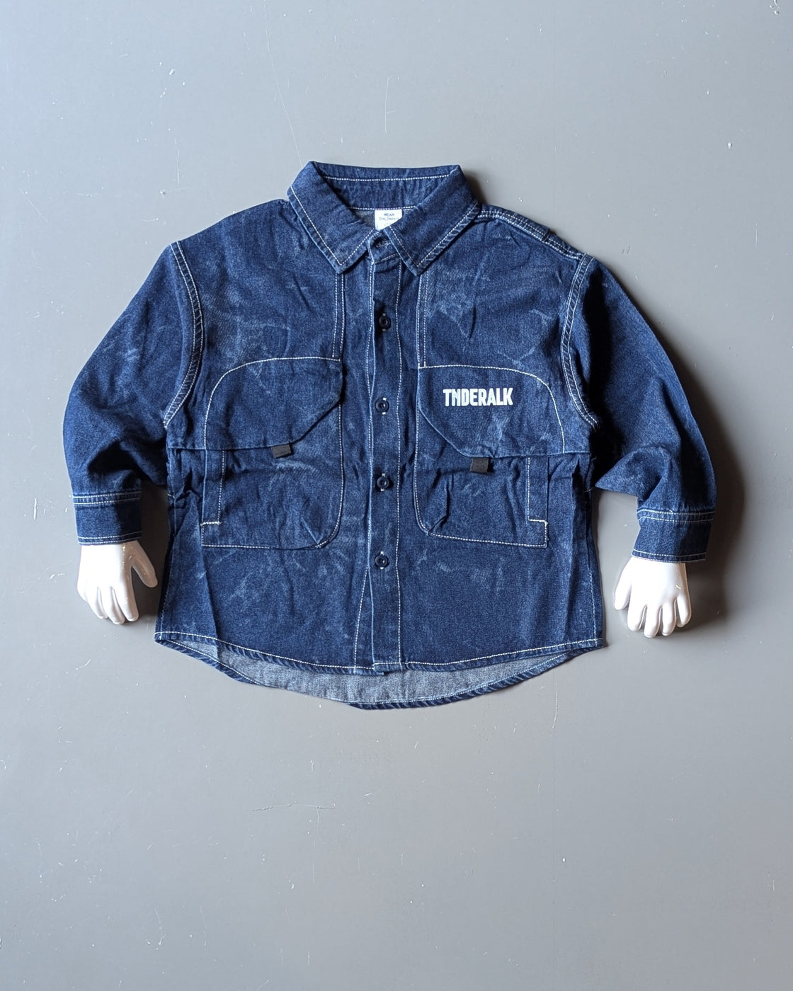 Unisex Full Sleeve Denim Oversized Shirt