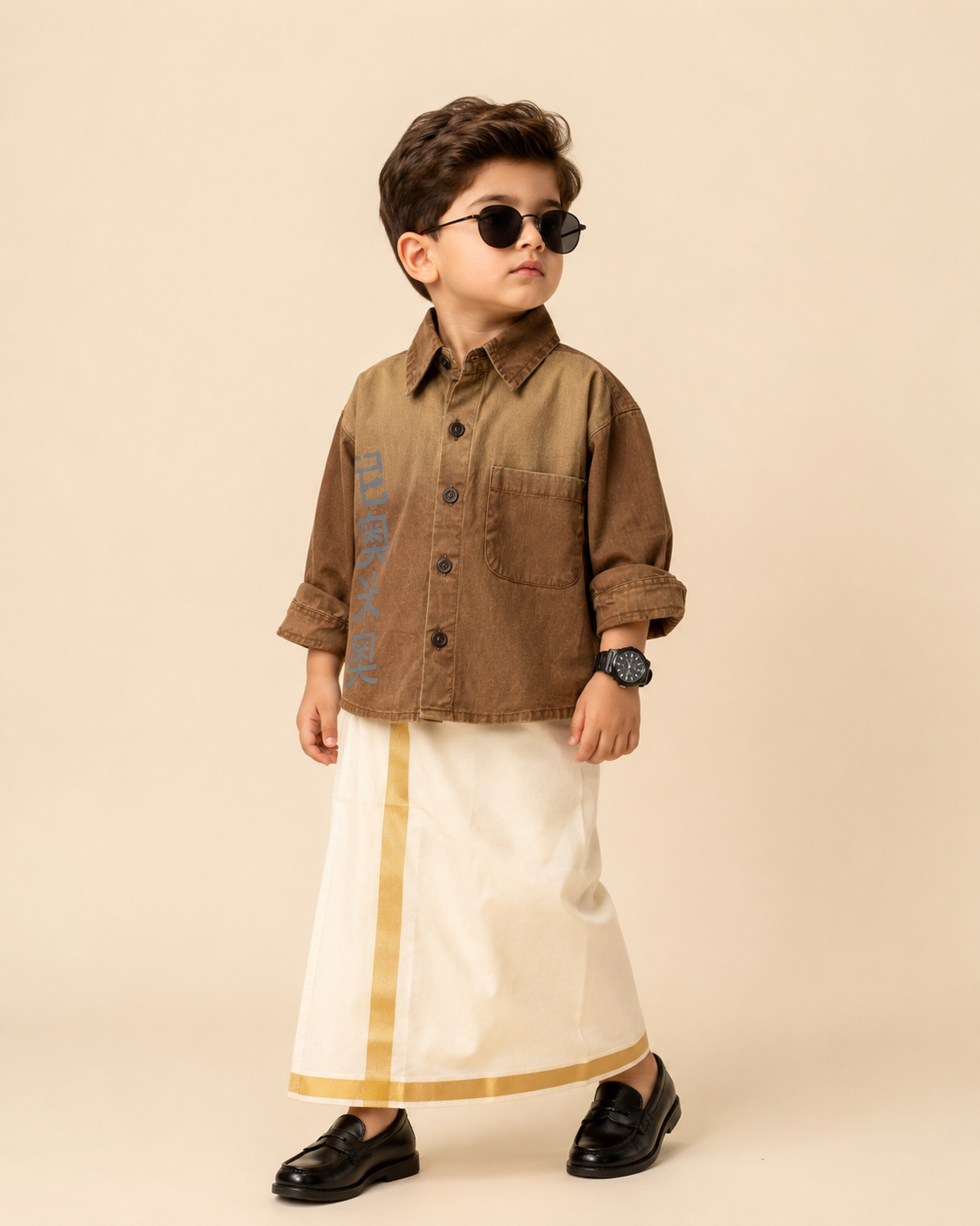SHFS27 Boys Full Sleeve Oversized Shirt