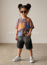 ST103 Unisex Half Sleeve Oversized T Shirt with Shorts Set