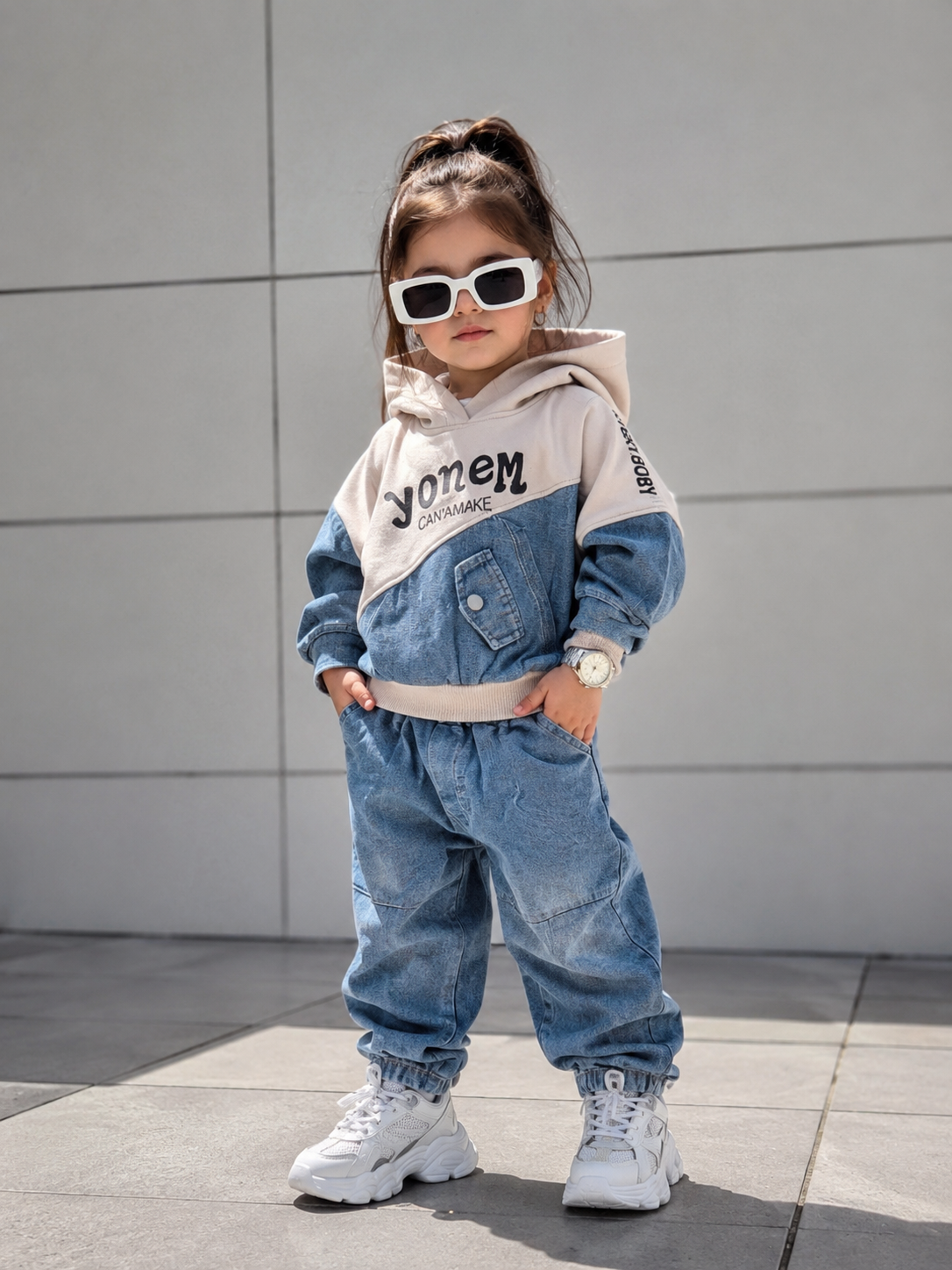 ST106 Unisex Full Sleeve Oversized Hooded T Shirt and Pant Set