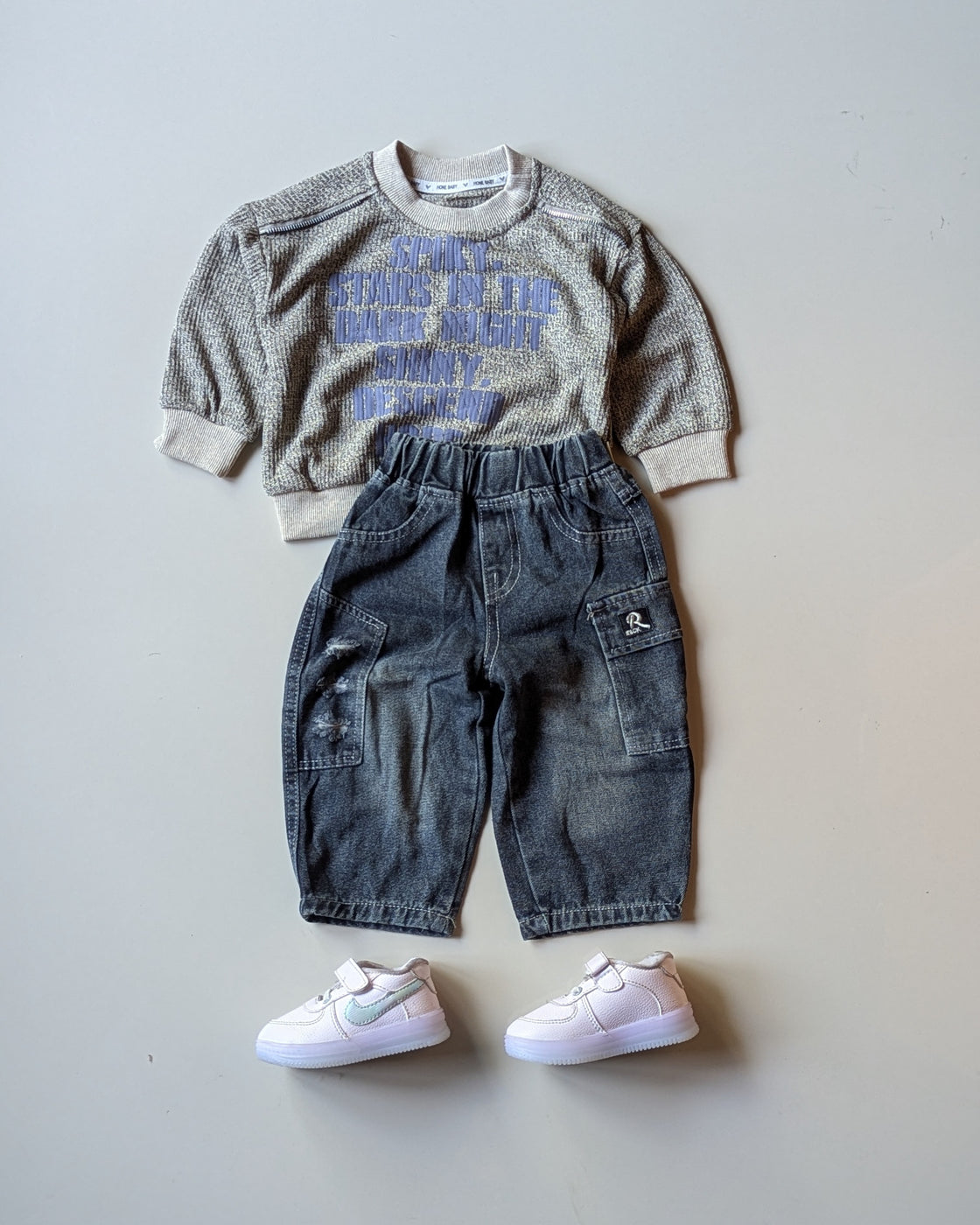 STIM114-03 Unisex Full Sleeve Oversized T Shirt and Pant Set
