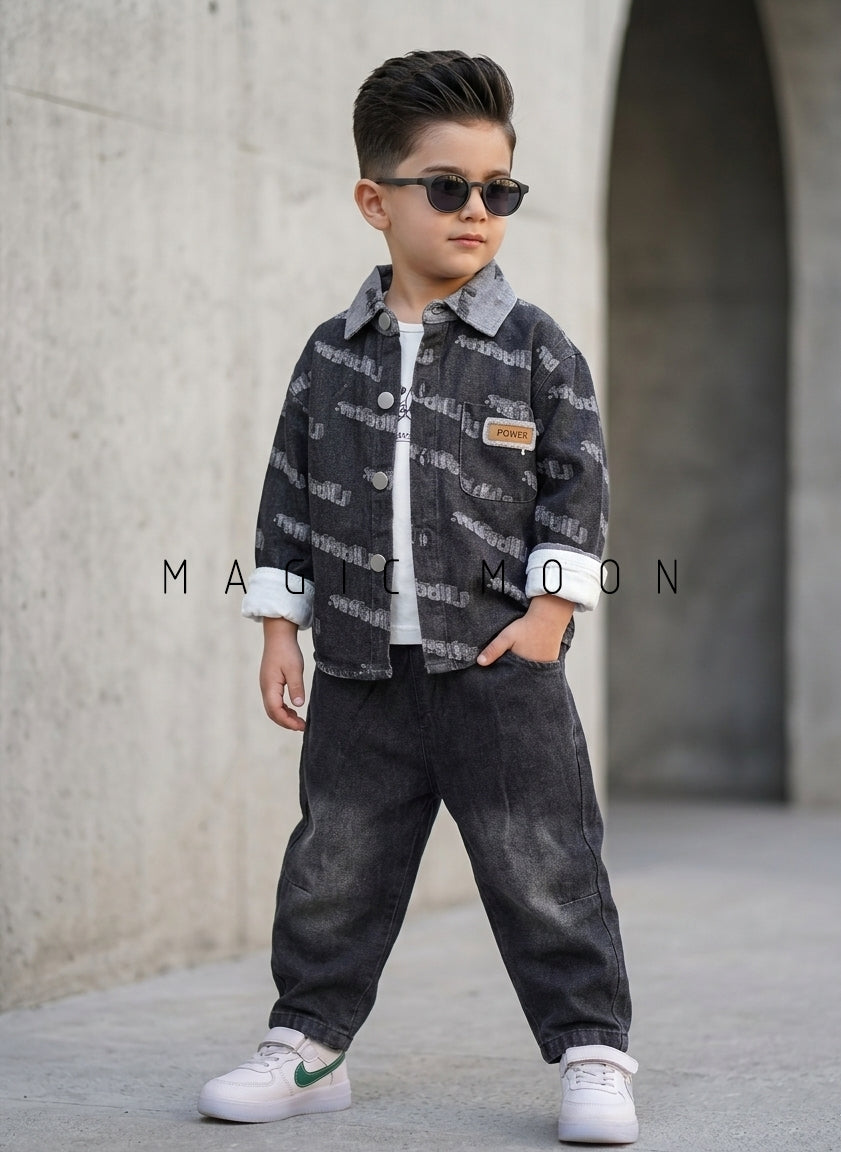 ST104 Unisex Full Sleeve Oversized Jacket Inner T Shirt and Pant Set