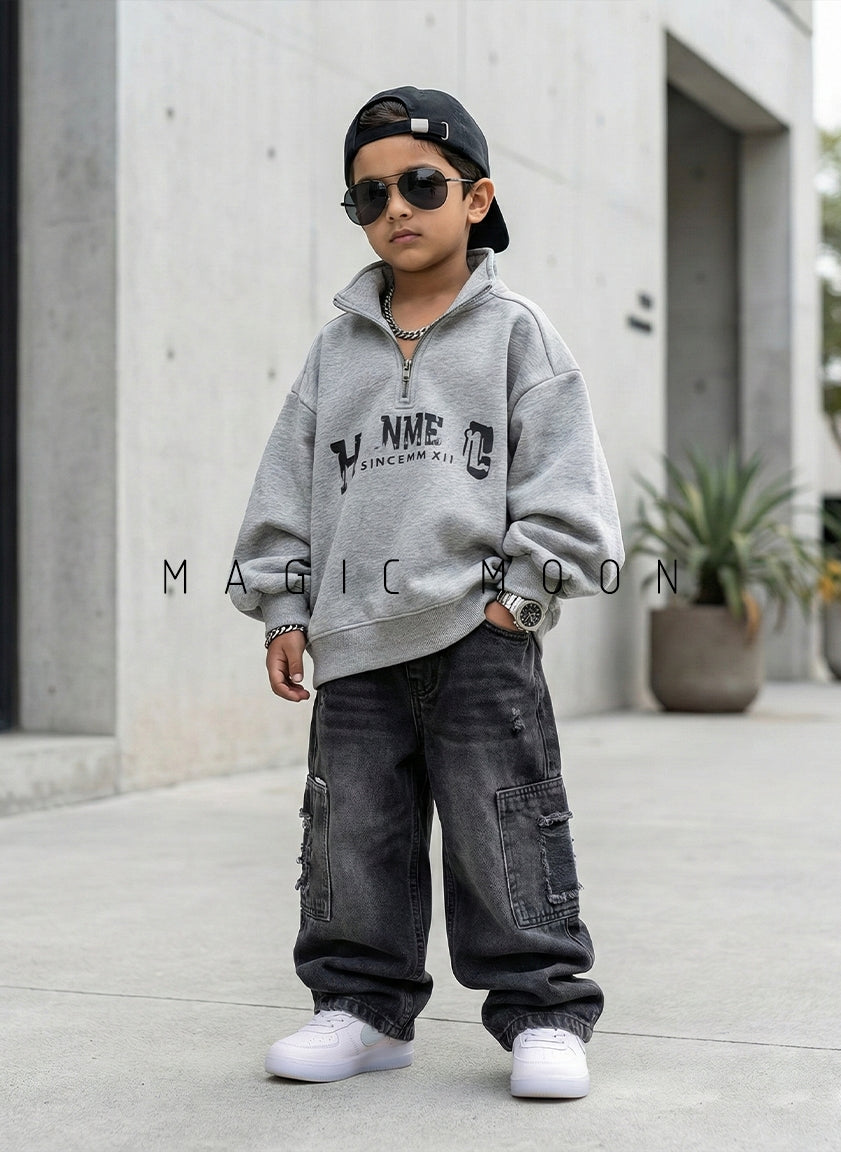 Unisex Full Sleeve Oversized Crew Neck T Shirt