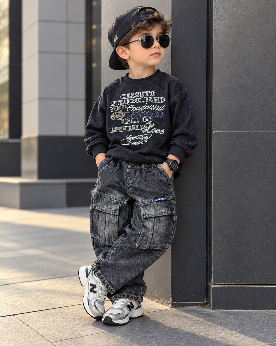 STIM116-01 Unisex Full Sleeve Oversized T Shirt and Pant Set