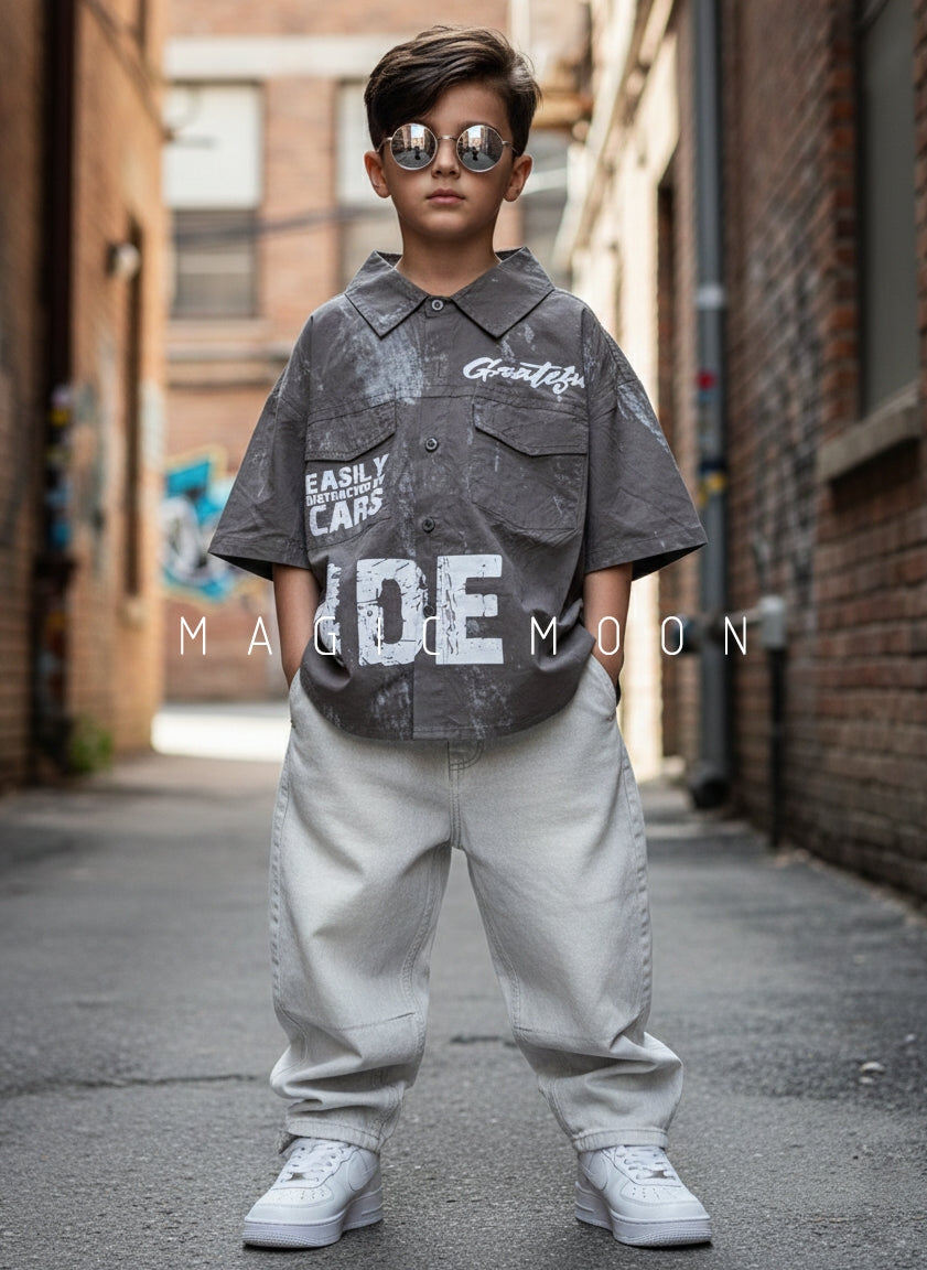 Unisex Half Sleeve Oversized Shirt