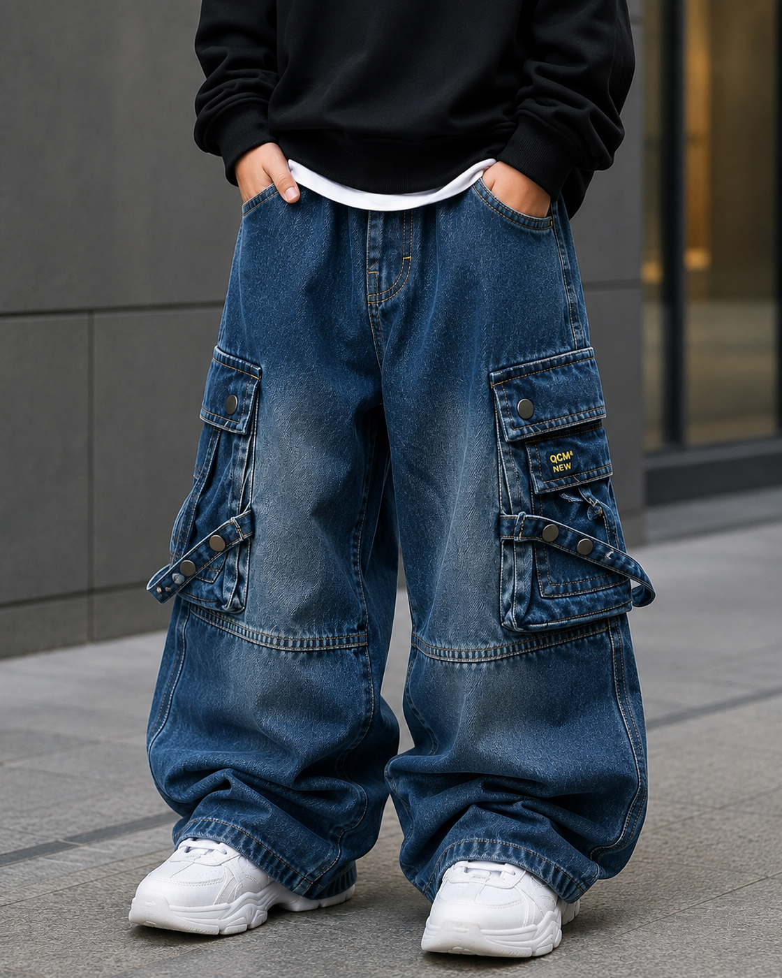 JN1007-01 Unisex Super Baggy Jeans