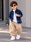 SHFS13 Boy's Full Sleeve Oversized Denim Shirt
