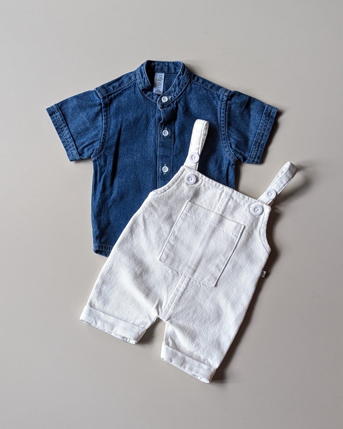 NB01 Unisex Half Sleeve Shirt with Dungaree Set