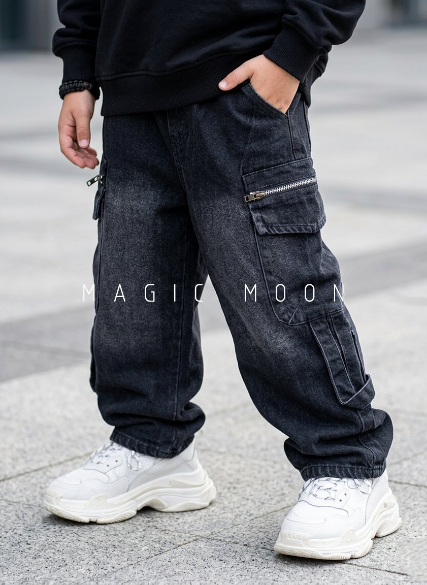 JN1003 Unisex Cargo Baggy Jeans