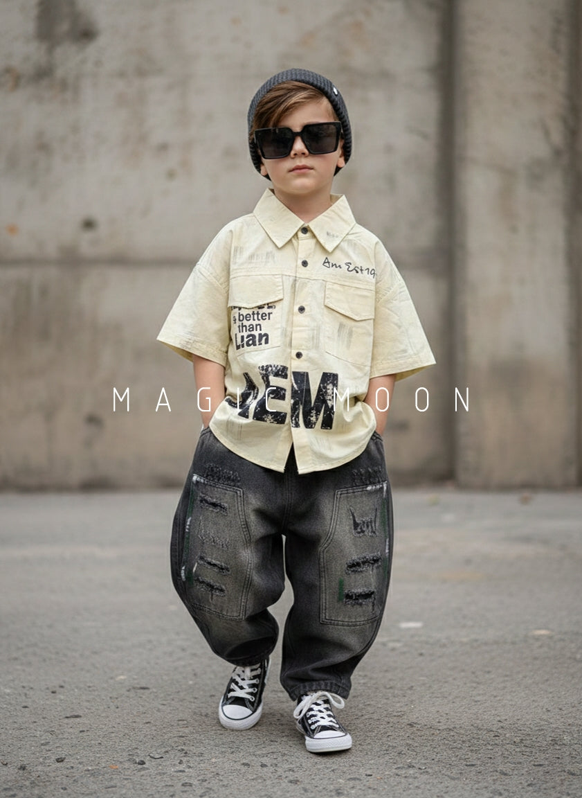 Unisex Half Sleeve Oversized Shirt