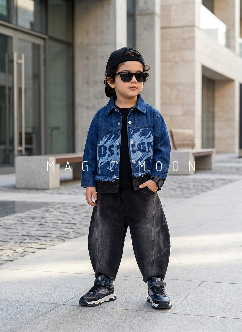 SHFS18 Boy's Full Sleeve Oversized Denim Shirt