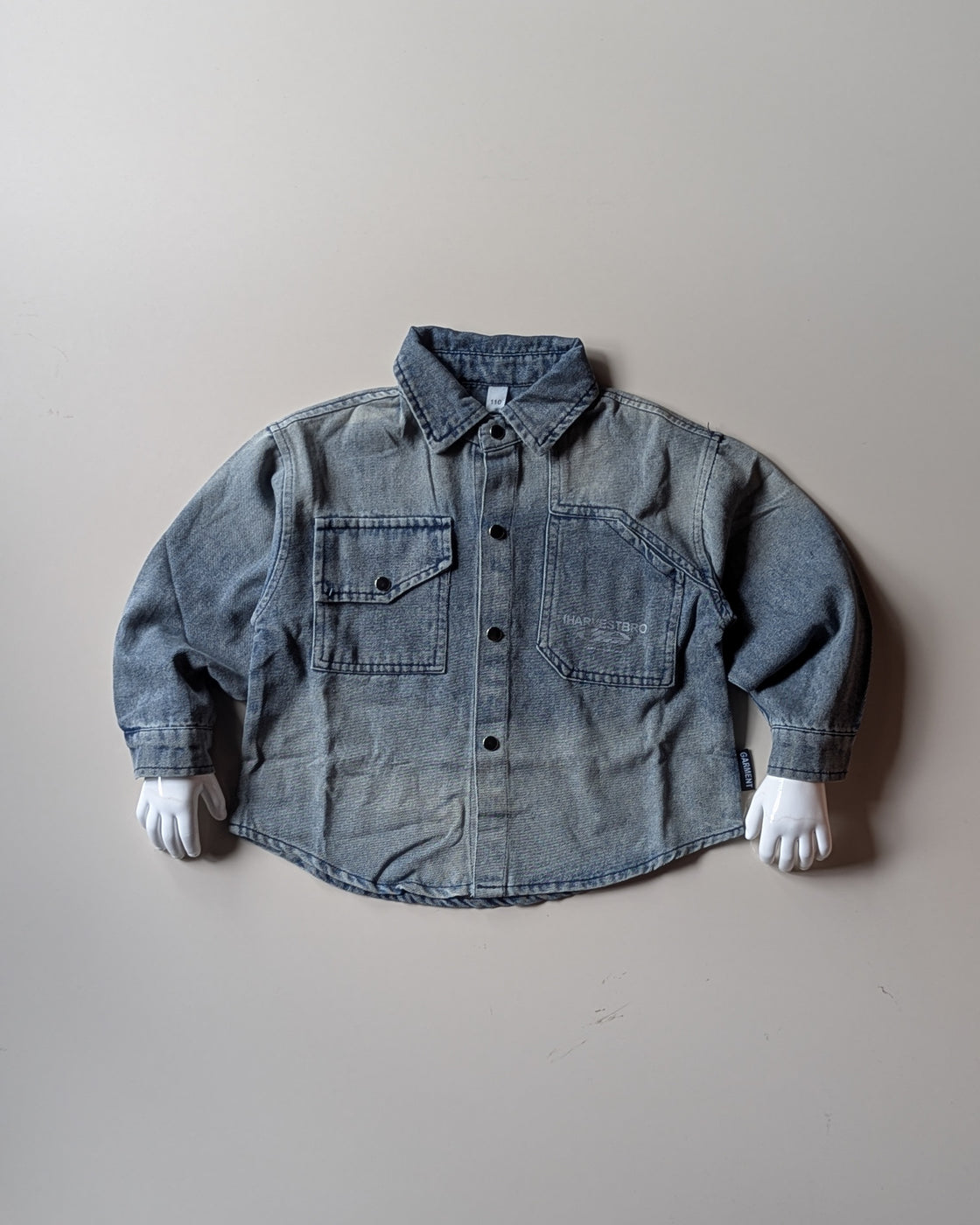 SHFB05 Unisex Full Sleeve Oversized Denim Shirt