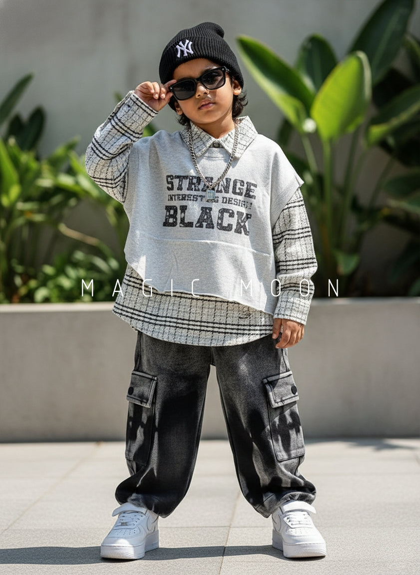 Unisex Full Sleeve Oversized Layered Look T Shirt