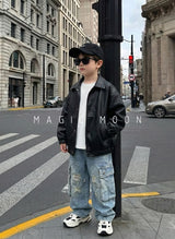 Unisex Full Sleeve Oversized Leather Jacket