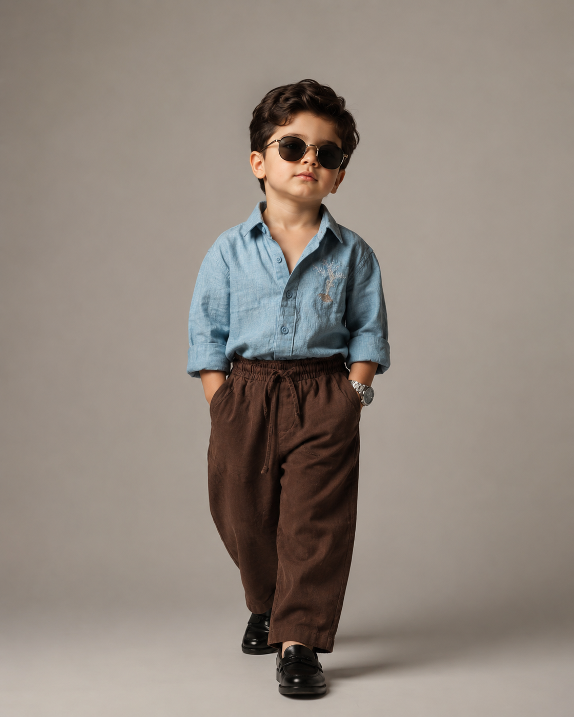 SHTCA01-02 Boys Full Sleeve Oversized Shirt