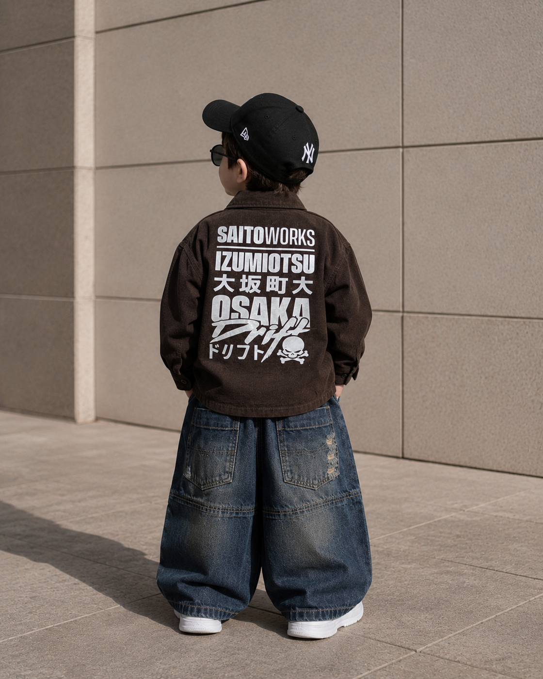 SHFS22 Boys Full Sleeve Oversized Back Printed Shirt