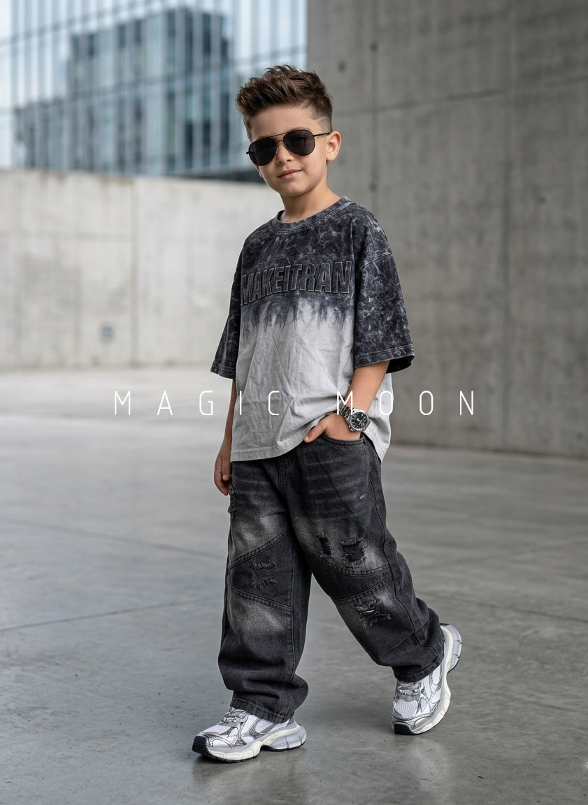 HSB01 Unisex Half Sleeve Oversized T Shirt