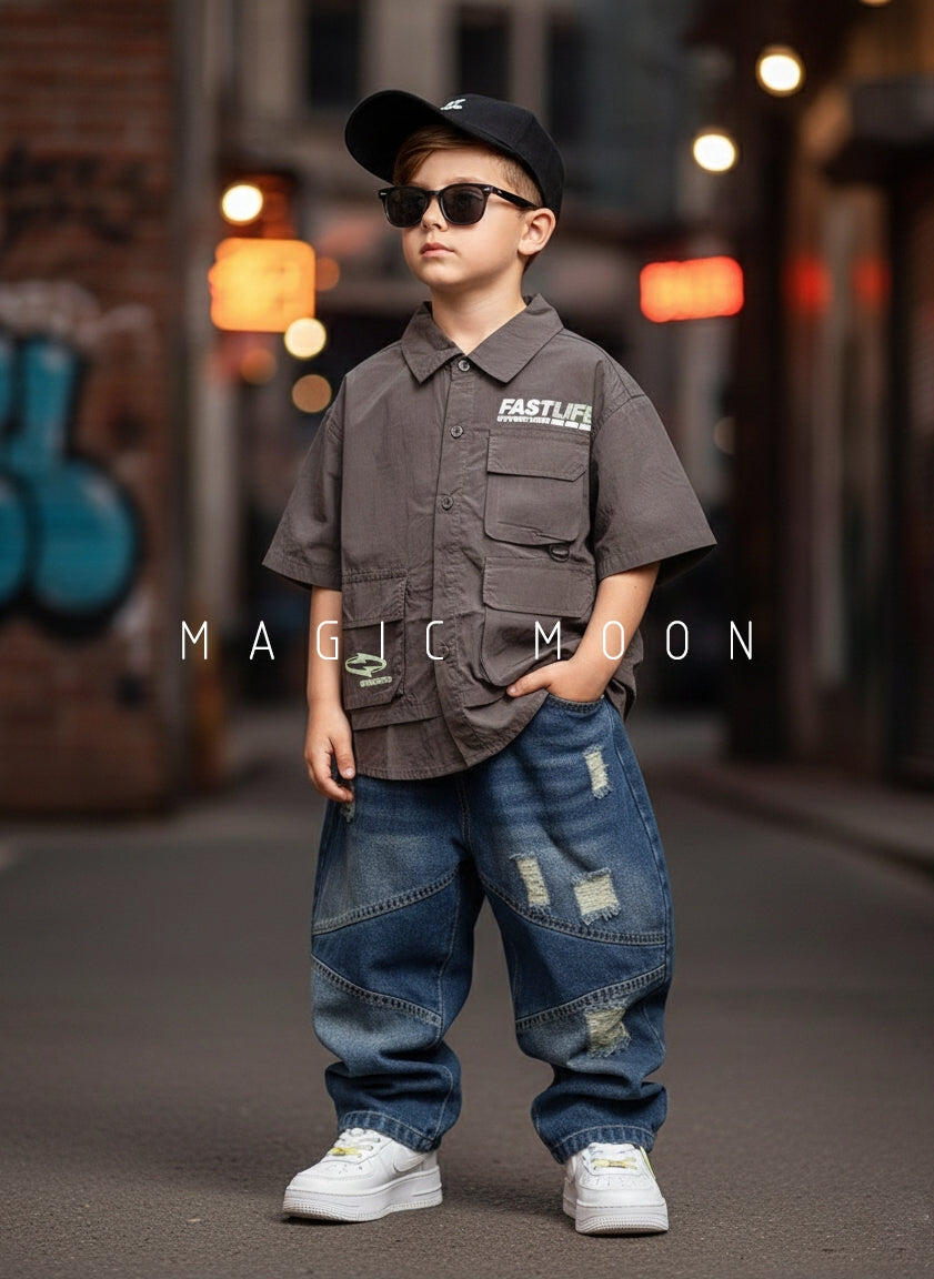 Unisex Half Sleeve Oversized Shirt