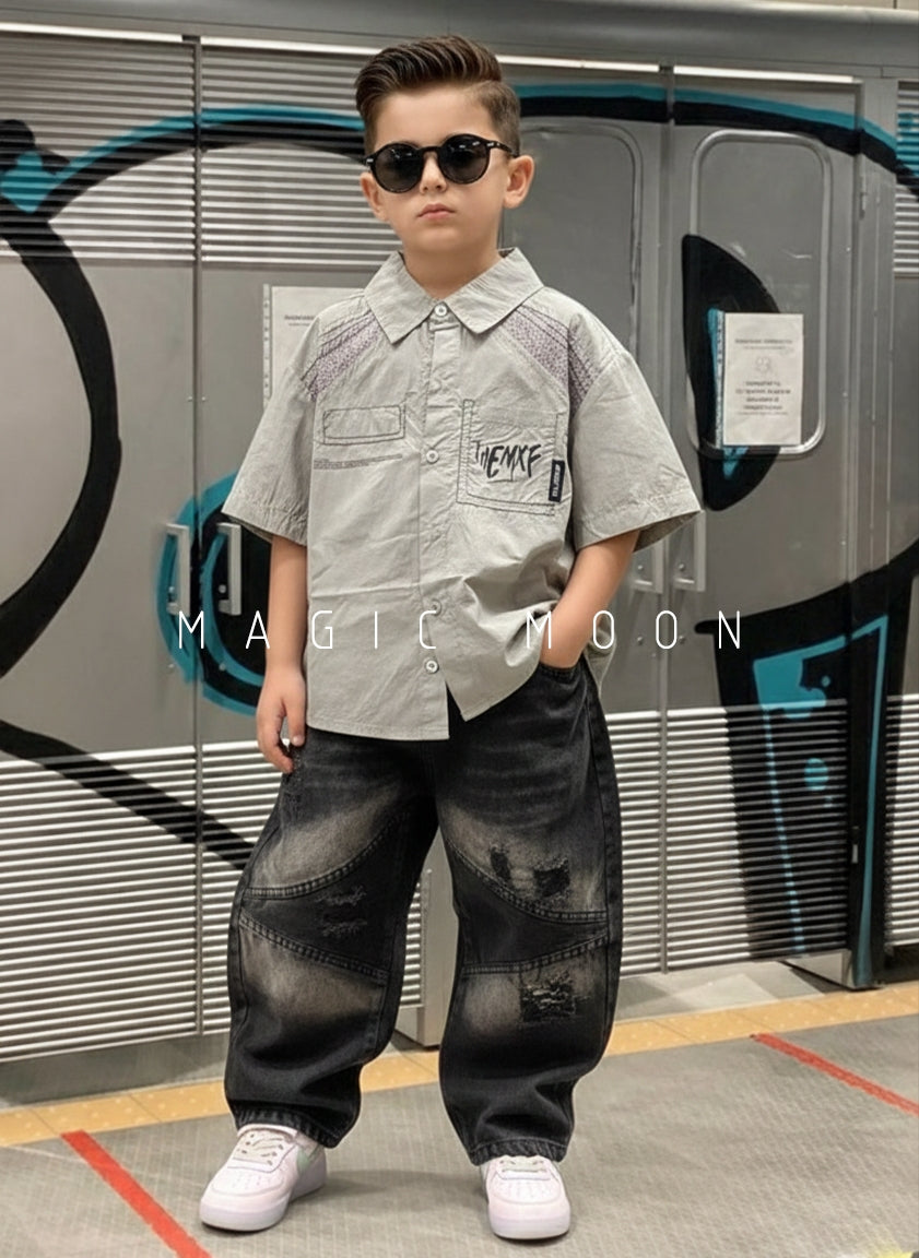 Unisex Half Sleeve Oversized Shirt