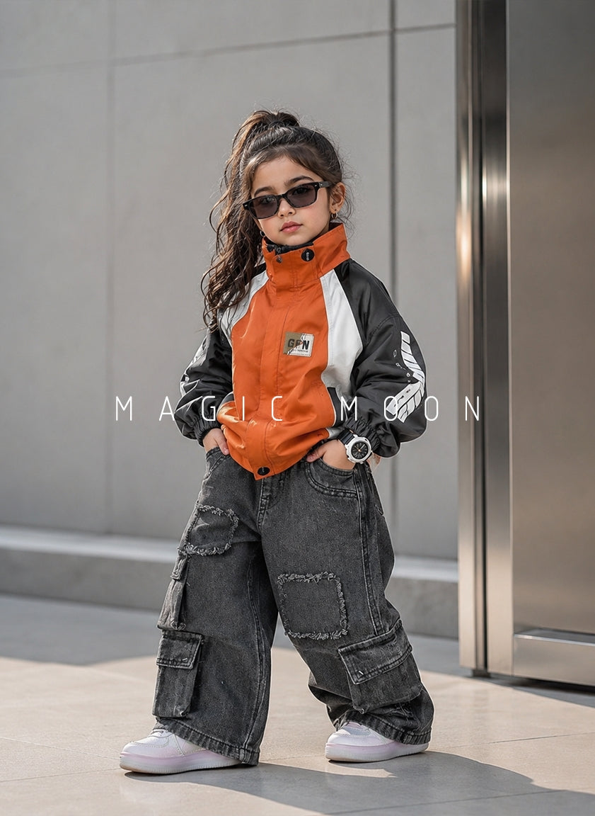 JKT02 Unisex High Neck Full Sleeve Oversized Jacket