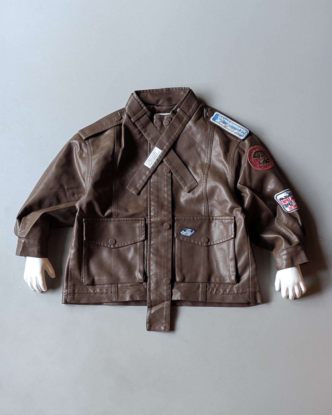 Unisex Full Sleeve Oversized Leather Jacket