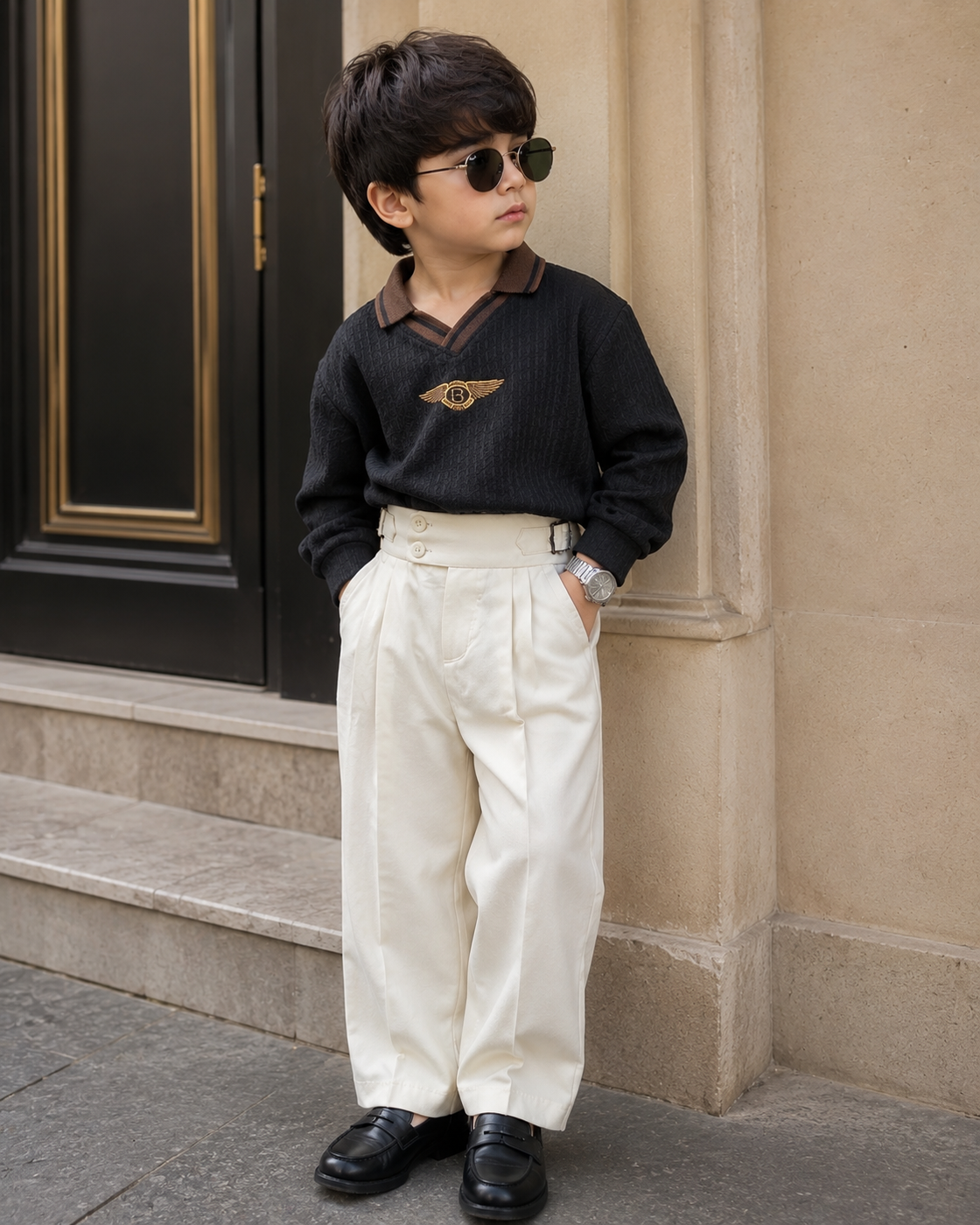 TSPL06A1-03 Unisex Full Sleeve Oversized Polo T Shirt