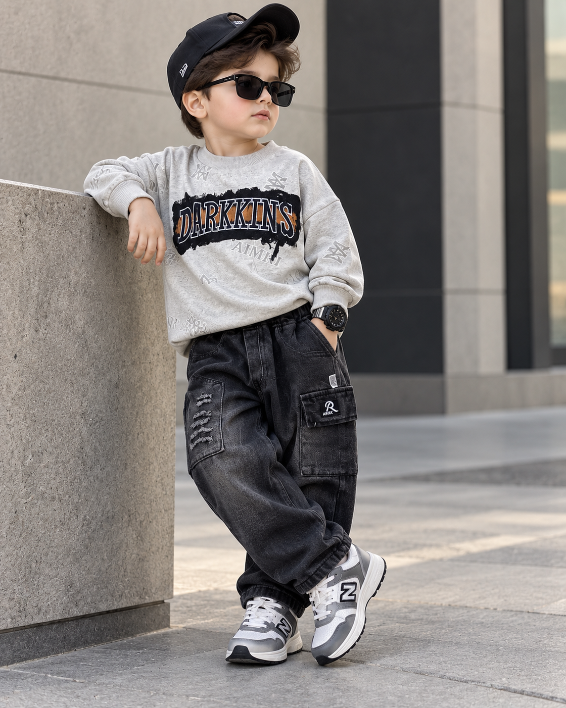 STIM117-01 Unisex Full Sleeve Oversized T Shirt and Pant Set
